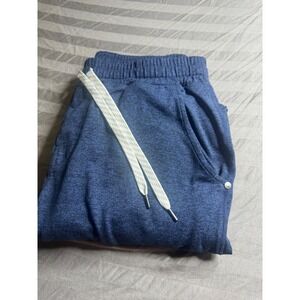 Vuori Ponto Performance Pants Mens Medium Blue Heather DreamKnit Joggers V418